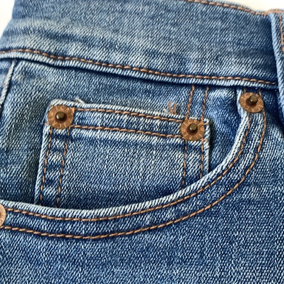 COPY - J Crew unfinished hem knee length stretch denim jean skirt EUC - Picture 8 of 8